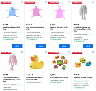 Promoción Juguetes en Carrefour: 2ª unidad al 70% bebe, 40% juguetes preferidos, 3x2 juguetes favoritos
