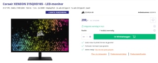 Corsair XENEON 315QHD165 32" gaming monitor voor €299 bij Azerty