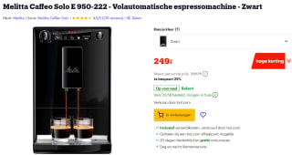 Melitta Volautomatisch koffiezetapparaat Solo® E950-222 voor €249 bij Bol.com