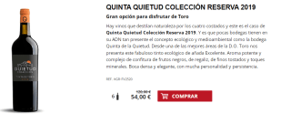 6 Botellas de Quinta Quietud Colección Reserva 2019 por 44€