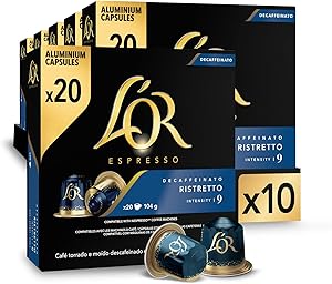 200 cápsulas L'OR Espresso Cápsulas de Café Ristretto Decaffeinato por 45,81€