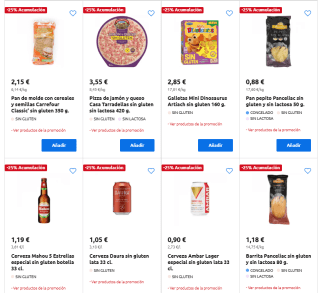 Acumula 25% de lo que compres productos Sin Gluten Carrefour solo hoy