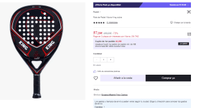 Pala de Padel Vibora King cobra por 57.29€ (Cuenta Nueva 45.29€)