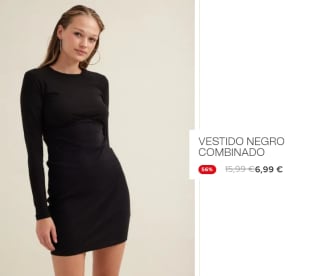 Vestido Negro Combinado por 6.99€