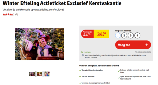 Winter Efteling Actieticket voor €34 bij Kruidvat