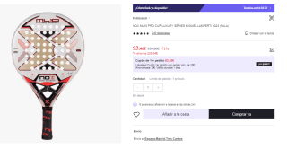 Pala Nox Miguel Lamperti ML10 Luxury Pro Cup 2023 por 93.46€ (Cuenta Nueva 83.46€)