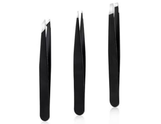 Juego de 3 pinzas, kit profesional de pinzas de acero inoxidable