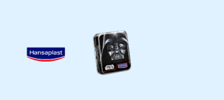 Regalo mini latas Star Wars por compra de la marca Hansaplast