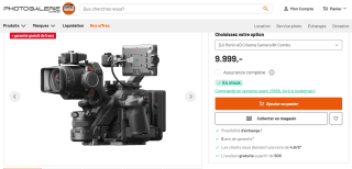 Caméscope Numérique cinéma DJI Ronin 4D Cinema Camera 8K Combo à 9999€