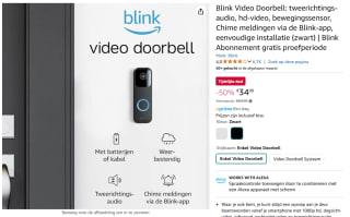 Blink Video deurbel voor €34,99 bij Amazon