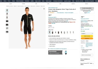 Traje Cressi Lido-Neopren 2mm Corto de 2 mm Hombre por 79,99€