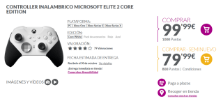 Mando inalámbrico Xbox Elite Series 2 por 99€