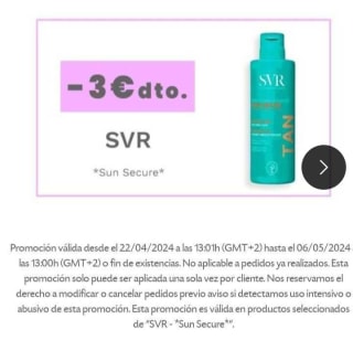 3€ de descuento en seleccionados marca SVR desde Maquillalia