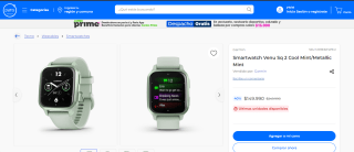 Smartwatch Garmin Venu Sq 2 Cool Mint/Metallic Mint por $149.990