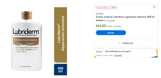 Crema Corporal Lubriderm Reparación Intensiva 400ml por $63 en Walmart
