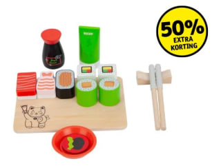Playing Kids Houten Sushi Set voor €3 bij Kruidvat