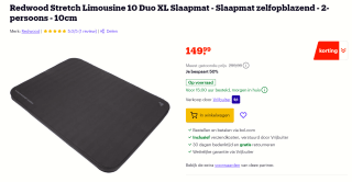 Redwood Stretch Limousine 10 DUO Slaapmat voor €149,99 bij Bol.com