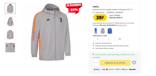 Chaqueta para hombre Juventus de Turín marca adidas por 39,99€