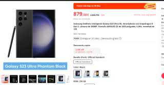 Samsung Galaxy S23 Ultra 8/256GB por 839€