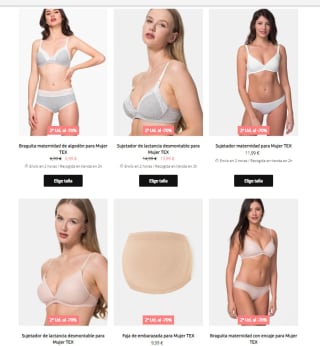 Segunda unidad ropa interior pre mamá a -70%