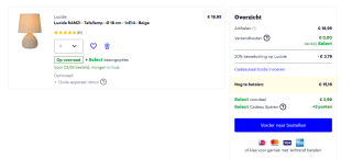 Lucide RAMZI - Tafellamp - Ø 18 cm - 1xE14 - Beige voor €15,16 bij Bol