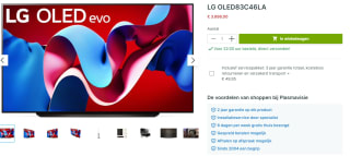 LG OLED83C46LA 83" tv voor €3898 bij Plasmavisie