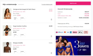 3e BH gratis of 2e 50% korting bij Hunkemöller