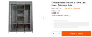 Closet Ropero Armable a $399 en Linio