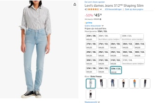 Levi's® Skinny jeans 312 Shaping Slim voor €45 bij Amazon