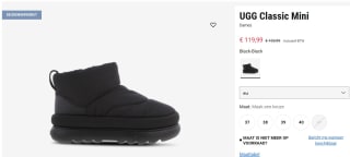 UGG dames Classic mini Snowboots voor €119,99 bij Sidestepstore