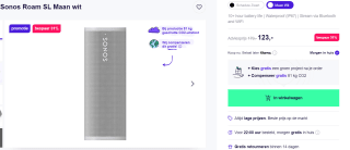 Sonos Roam SL Wit voor €123 bij Productpine