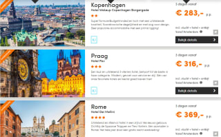 €30 extra zomertijd korting bij Stedentrips