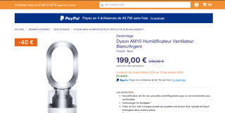 Humidificateur & Ventilateur Dyson AM10 à 199€