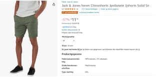 Jack & Jones Heren Shorts Groen voor €11,74 bij Amazon