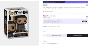 Figura - Funko Pop! Kawlan Roken, Star Wars: Obi-Wan Kenobi, 9.5 cm, Vinilo por 9.37€