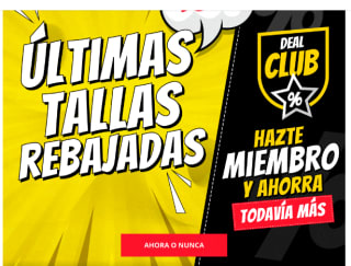 Rebajas de últimas tallas hasta 95%