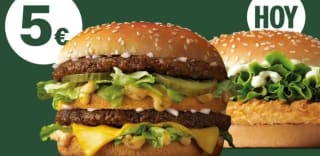 McDonalds 2 hamburguesas por solo 5€