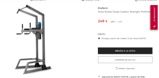 Torre Power Tower Carbon Strength ProForm por 249€