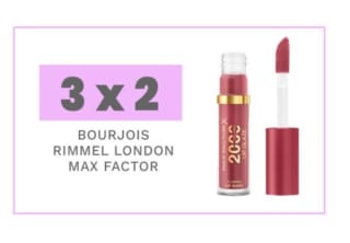 3×2 Bourjois, Rimmel London y Max Factor.
