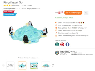 Pinguïnspel Go voor €5 bij Lobbes