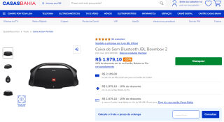 Caixa de Som da JBL, modelo Boombox 2 - R$ 1.979,10