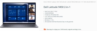Dell Latitude 9450 2-in-1 13.3" laptop voor €1499,99 bij Laptopcentrale