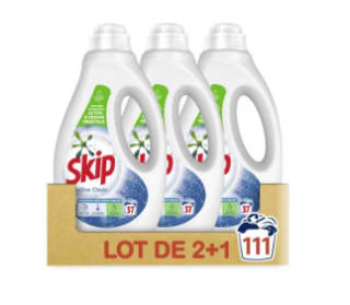 Lot de 3 bidons de lessive Skip - Active Clean à 25,49€