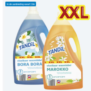 Tandil Vloeibaar wasmiddel 80 wasbeurten voor €6,99 bij de Aldi