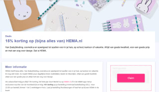 15% korting bij HEMA voor Lebara-klanten op aankopen vanaf €25