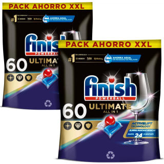 Finish Powerball Ultimate All in 1 Pastillas para el lavavajillas Regular 120 pastillas por 20,10€.