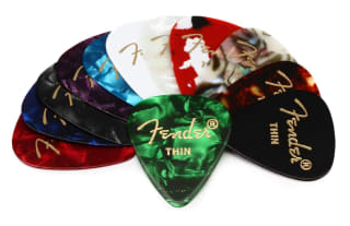 12 unidades Fender 351 Plettri in Celluloide Medley para Guitarra Multicolor por solo 3,69€