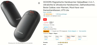 Ocoopa UT3 Lite Herbruikbare handwarmers voor €21,75 bij Amazon