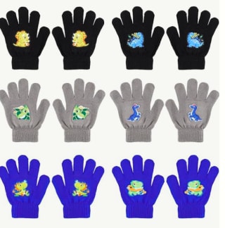 6 paar QKURT gebreide Winterhandschoenen voor kinderen voor €9,03 dmv code bij Amazon