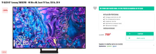 TV QLED 55" Samsung TQ55Q70DATXXC, UHD 4K por 619€ y 65" por 759€